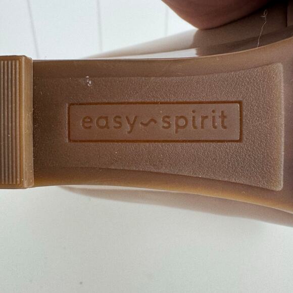 EASY‎ SPIRIT COLEEN PEEP TOE FAUX LEATHER WEDGES IN NATURAL NWOB WOMEN'S 8.5M - Picture 10 of 12